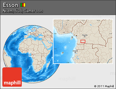 Shaded Relief Location Map of Esson