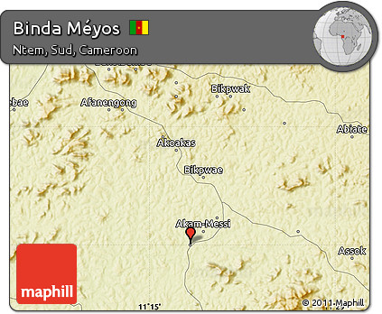 Physical Map of Binda Méyos