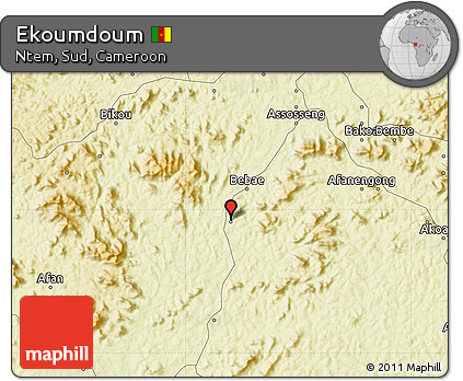 Physical Map of Ekoumdoum