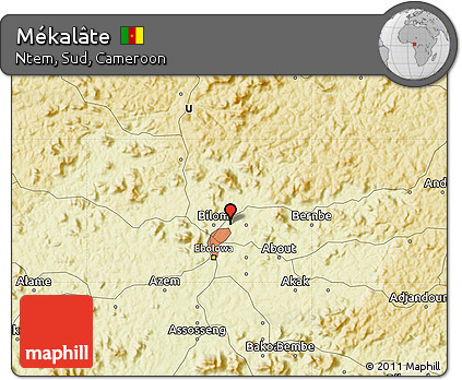 Physical Map of Mékalâte