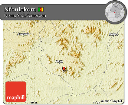 Physical Map of Nfoulakom