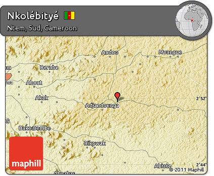 Physical Map of Nkolébityé