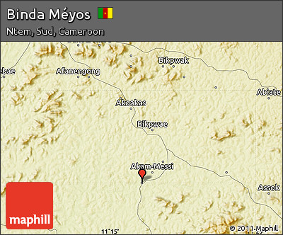 Physical Map of Binda Méyos