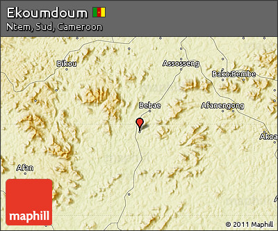 Physical Map of Ekoumdoum