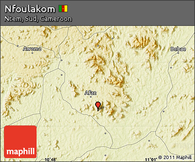 Physical Map of Nfoulakom