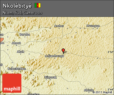 Physical Map of Nkolébityé