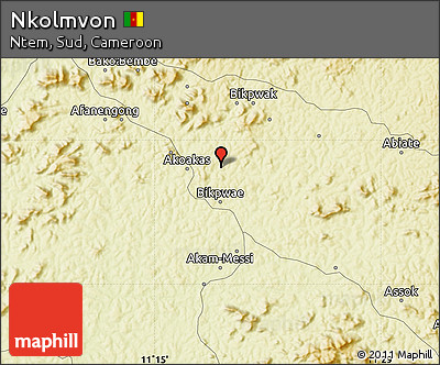Physical Map of Nkolmvon