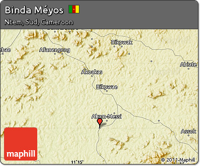 Physical Map of Binda Méyos