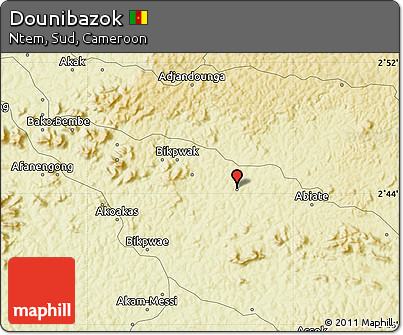 Physical Map of Dounibazok