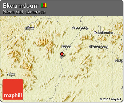 Physical Map of Ekoumdoum