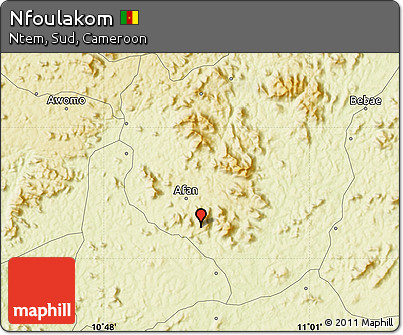 Physical Map of Nfoulakom