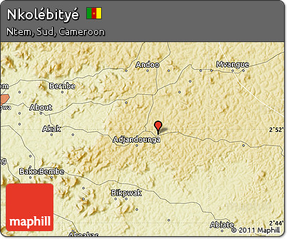 Physical Map of Nkolébityé