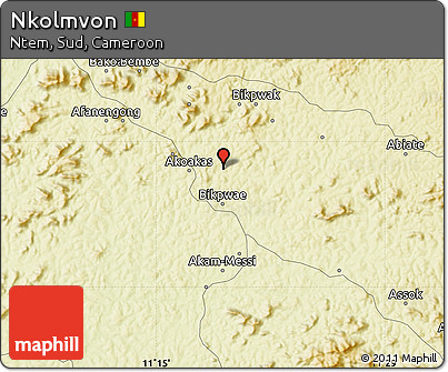 Physical Map of Nkolmvon