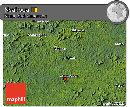 Satellite Map of Nsakoua