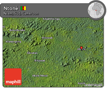 Satellite Map of Ntoné