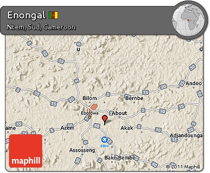 Shaded Relief Map of Enongal