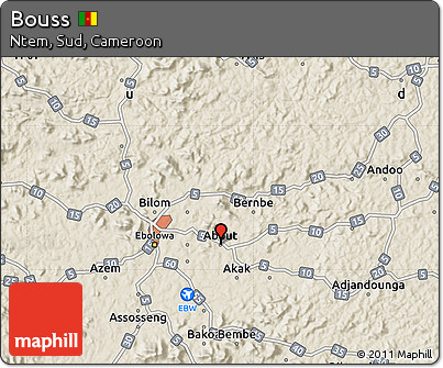 Shaded Relief Map of Bouss