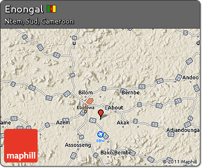 Shaded Relief Map of Enongal