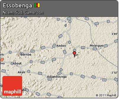 Shaded Relief Map of Essobenga