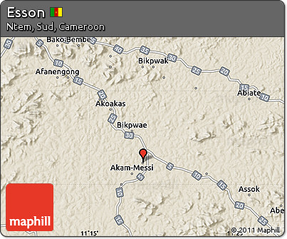 Shaded Relief Map of Esson