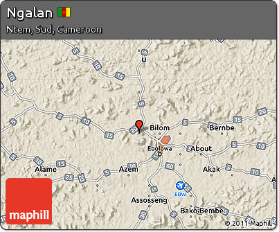 Shaded Relief Map of Ngalan