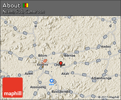 Shaded Relief Map of About