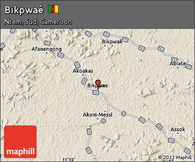 Shaded Relief Map of Bikpwaé
