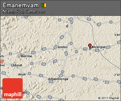 Shaded Relief Map of Emanemvam