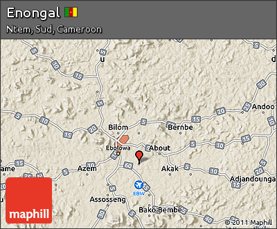 Shaded Relief Map of Enongal