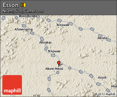 Shaded Relief Map of Esson