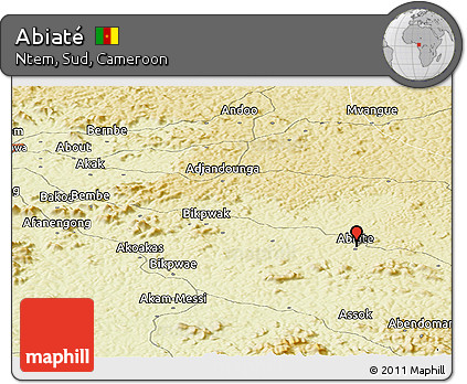 Physical Panoramic Map of Abiaté
