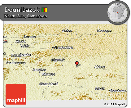 Physical Panoramic Map of Dounibazok