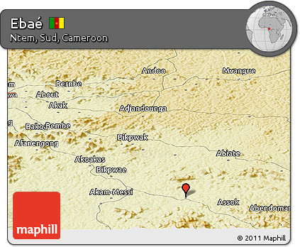 Physical Panoramic Map of Ebaé