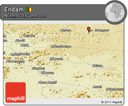 Physical Panoramic Map of Endam