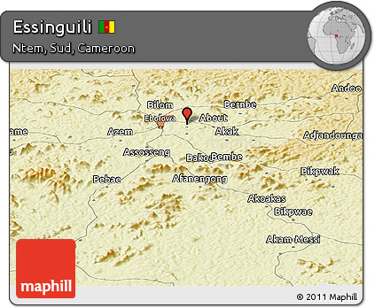 Physical Panoramic Map of Essinguili