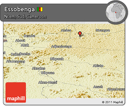 Physical Panoramic Map of Essobenga
