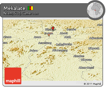 Physical Panoramic Map of Mékalâte