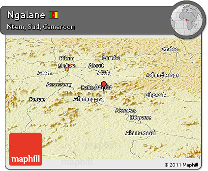 Physical Panoramic Map of Ngalane
