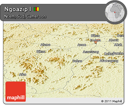 Physical Panoramic Map of Ngoazip I
