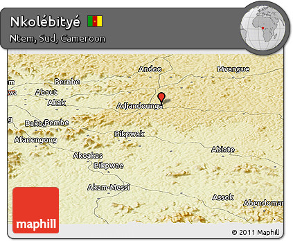 Physical Panoramic Map of Nkolébityé