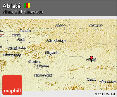 Physical Panoramic Map of Abiaté