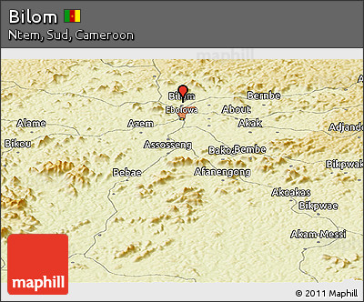 Physical Panoramic Map of Bilom