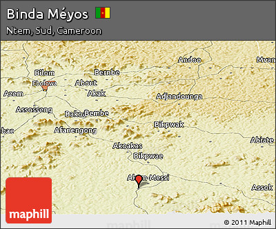 Physical Panoramic Map of Binda Méyos