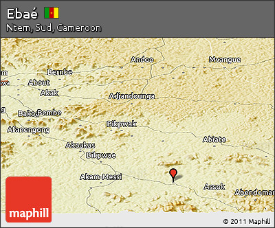 Physical Panoramic Map of Ebaé