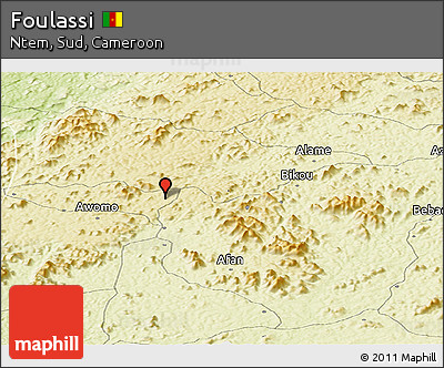 Physical Panoramic Map of Foulassi