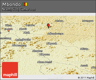 Physical Panoramic Map of Mbondo