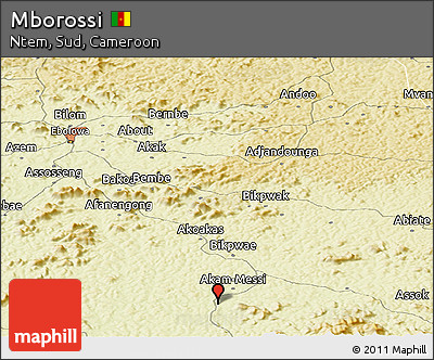 Physical Panoramic Map of Mborossi