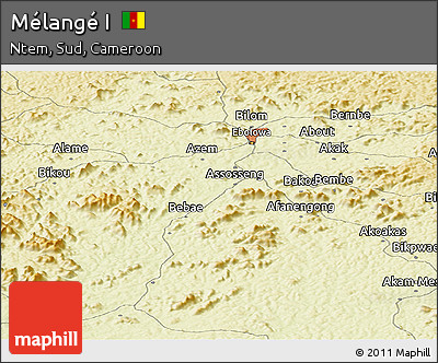 Physical Panoramic Map of Mélangé I