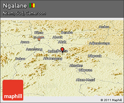 Physical Panoramic Map of Ngalane