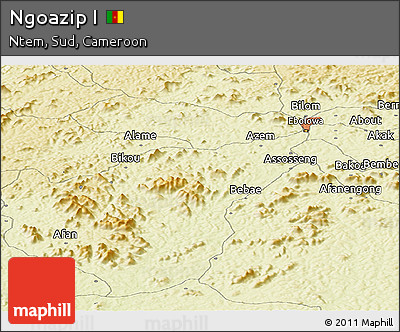 Physical Panoramic Map of Ngoazip I